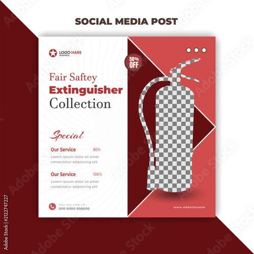 Fire Extinguisher Collection Social Media Post Template