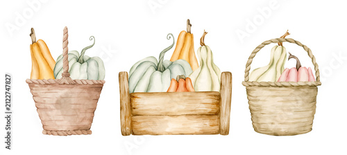 Fotografie Cute Pumpkin Basket Set