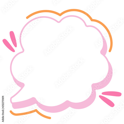 Hand drawn speech bubble 9, vector flat graphic illustration for comic chat and message design