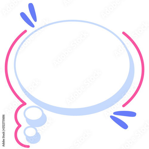 Hand drawn speech bubble 13, vector flat graphic illustration for comic chat and message design