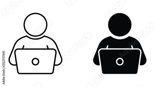 Person using laptop computer icon abdulaziz