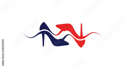 Elegant High Heels Logo Concept - Fashionable Footwear Design