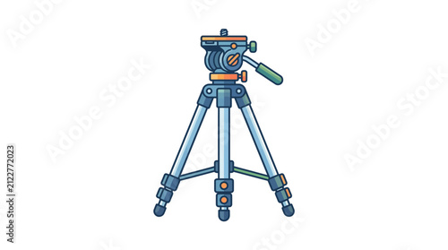 Professional camera tripod stand for photography and video production.
