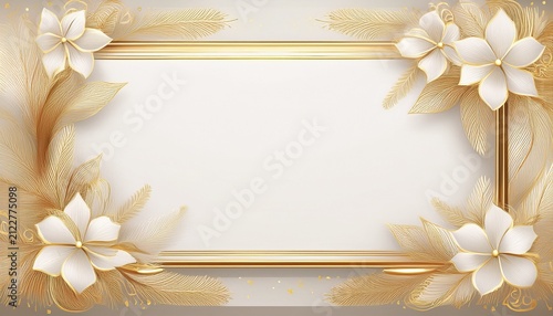 luxury graduation frame with gold borders clean white background elegant diploma aesthetic premium invitation design