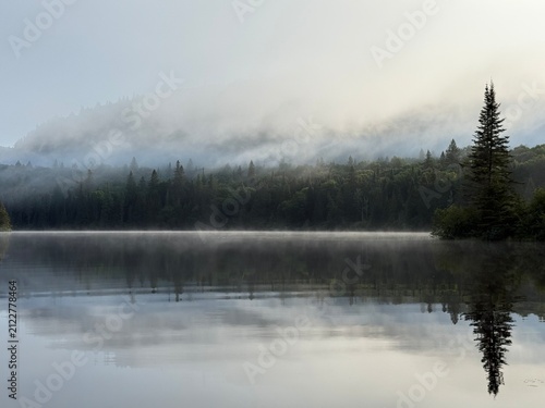 Canadian summer landscape in north of Quebec