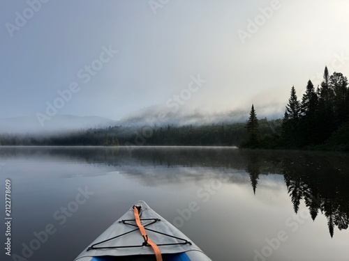 Canadian summer landscape in north of Quebec