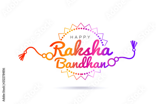 Happy Raksha Bandhan Rakhi Greeting Card.