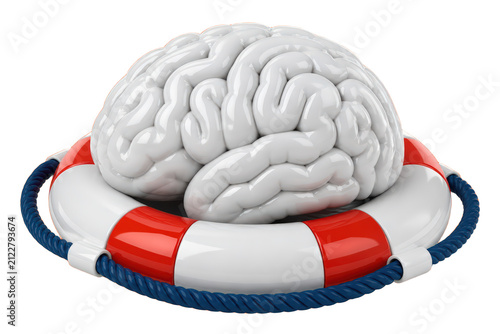 Glossy brain in lifebuoy