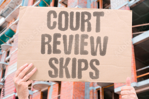 Принти на полотні "Court Review Skips" Show judicial process being circumvented