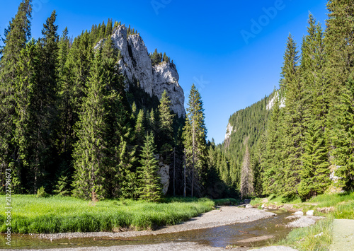 Cheile Zanoagei in Bucegi mountains, Romania