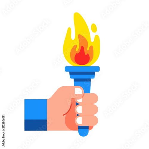 Foto Freedom Torch Liberty Vector Illustration