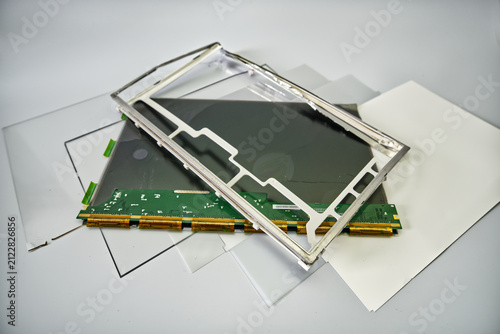 Disassembled Laptop Screen Internal Parts