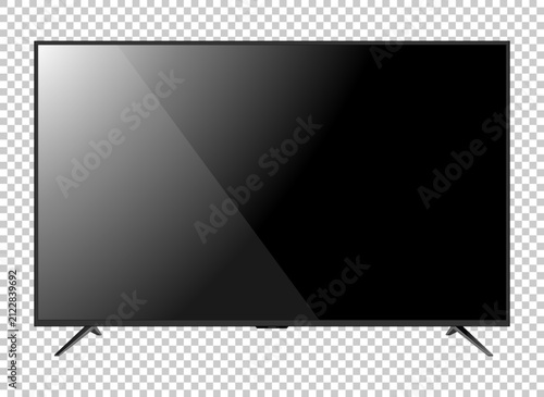 Front television isolated on background