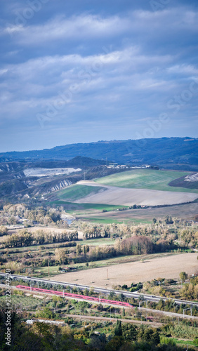 Bild auf Leinwand View Of Valley From Orvieto