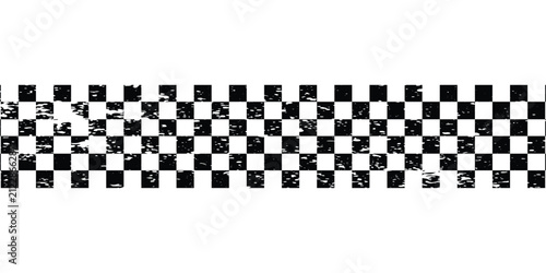 Принти на полотні Race flag grunge background, car rally or motocross finish flag with vector checker pattern