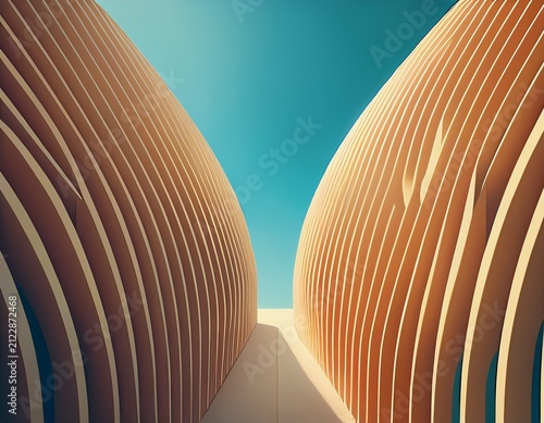 architecture background geometric arched building