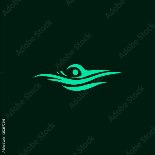 Swimming Logo Design. Swimming Icon  fully editable vector template