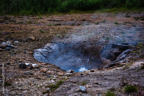 Konstfotografi Geothermal Hot Spring Pool in Iceland Wilderness