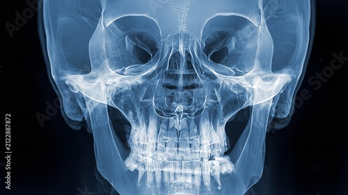 Human skull X-ray image