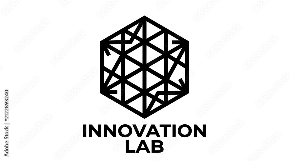 Fototapeta premium Innovation Lab Geometric Logo Design.