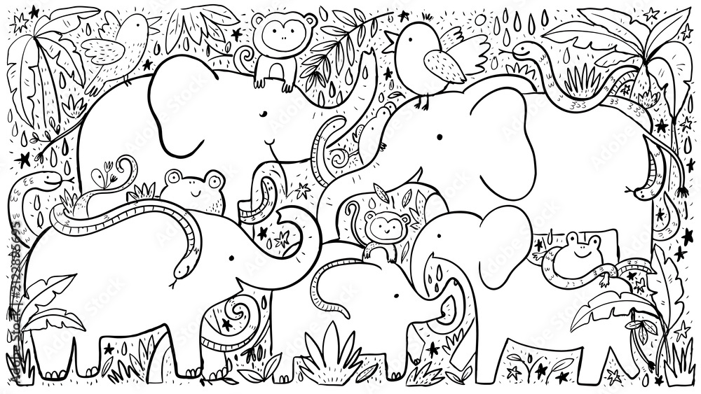 seamless pattern with animals