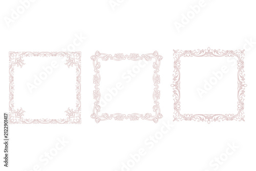 set of vintage frames, Vintage Cottagecore Watercolor Borders and Decorative Frames