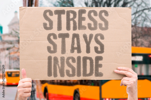 Obraz na plátne "Stress Stays Inside" Show how surveillance-related anxiety becomes internalized