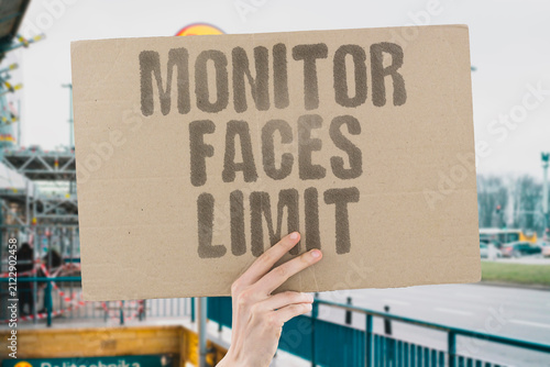 Принти на полотні "Monitor Faces Limit" Insist that surveillance must be constrained