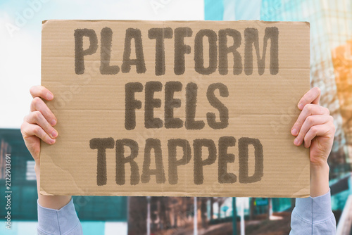 Картината върху платно "Platform Feels Trapped" Describe user frustration with mainstream network control