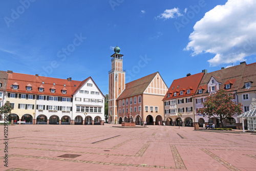 The marketplace and town hall in Freudenstadt, Germany 