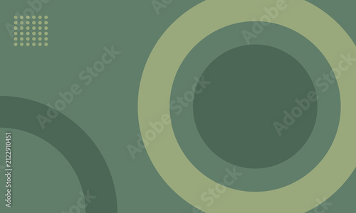 Abstract Green Geometric Circle Background with Modern Layered Design