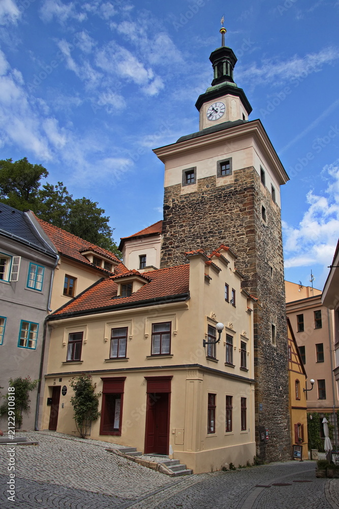 Fototapeta premium Cerna vez (Black Tower) in Loket in Czech Republic, Europe