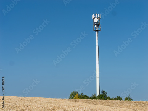Modern Communication Technology: Rural Cell Tower in Landscape