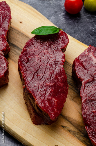 raw beef steak