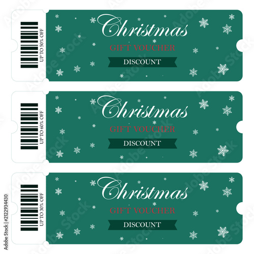 Christmas Gift Voucher Discount Ticket Collection