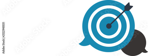 Target bullseye icon representing strategic goal setting and achievement with bullseye strategy achievement marketing business