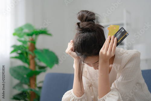 Foto Credit card debt concept