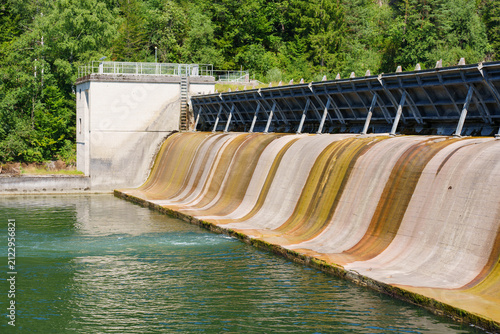 Obraz na płótnie Hydroelectric Power Plant Spillway Structure in Bavaria Germany