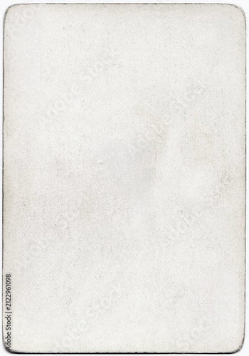 blank playing card - white old texture 