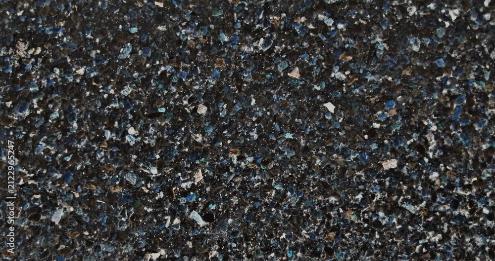 Fototapeta premium Recycled rubber flooring texture with blue and grey speckles, durable gym floor mat surface, industrial composite material background