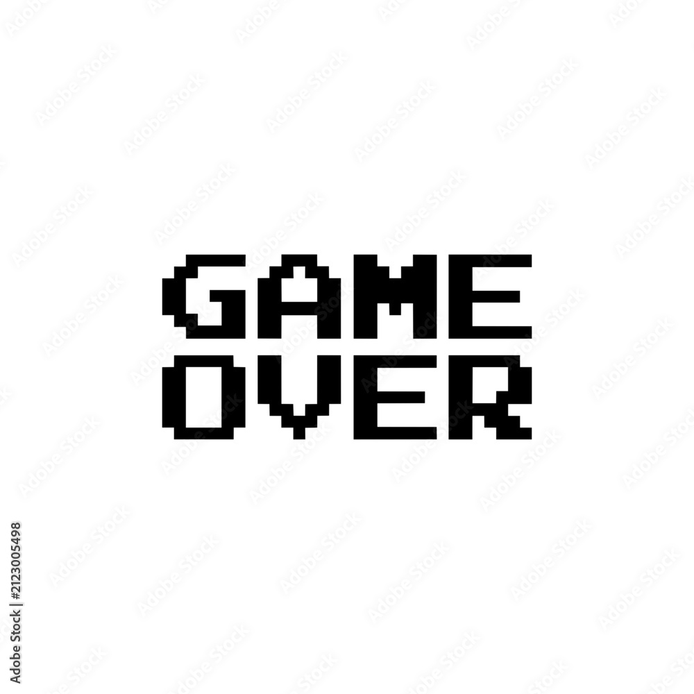 Fototapeta premium Game Over Pixel Typography