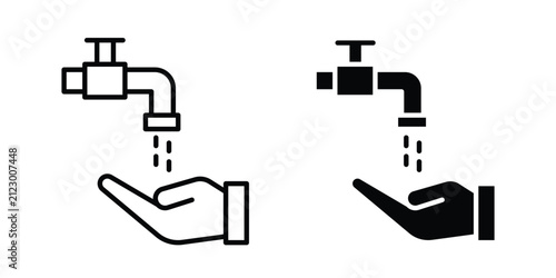 Cuadro en lienzo Ablution icon simple design group