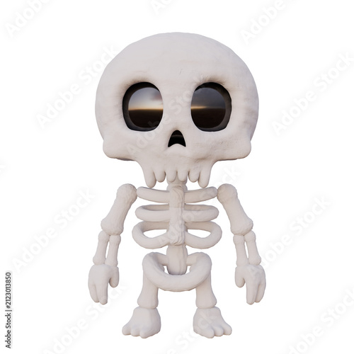 3D Cute Skeleton Character