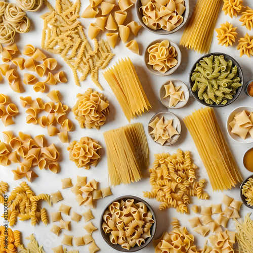 Assortment of dry pasta var...