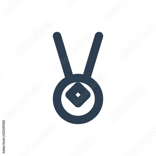 medal line icon. award achievement or victory symbol vector illustration