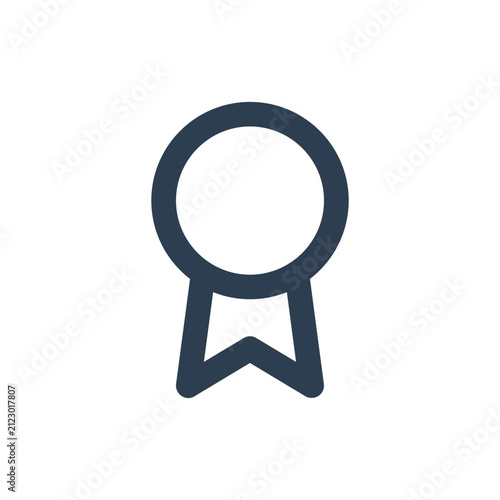 award ribbon line icon. badge quality or achievement symbol vector illustration