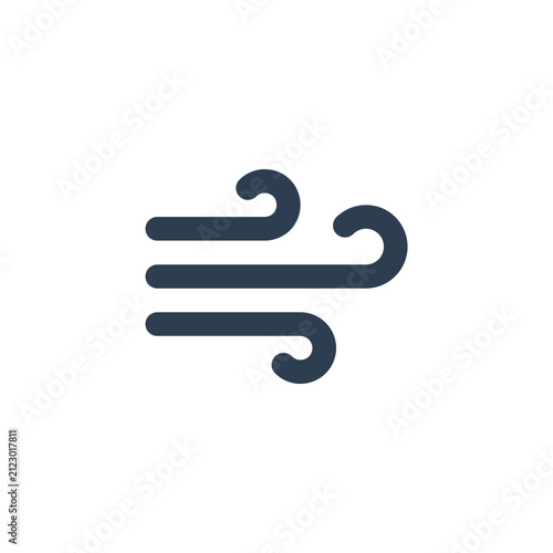 wind line icon. weather airflow or air breeze symbol vector illustration