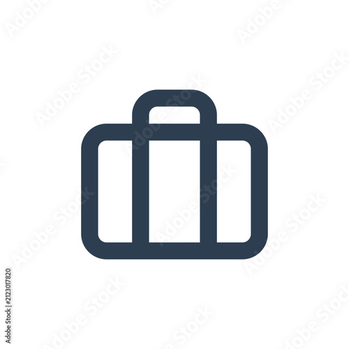 briefcase line icon. business portfolio or travel luggage symbol vector illustration