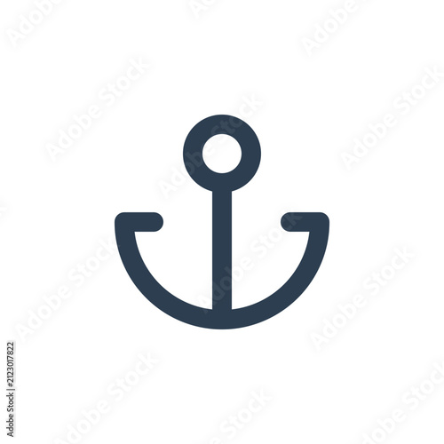 anchor line icon. nautical maritime or stability security symbol vector illustration