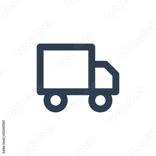 delivery truck line icon. cargo shipping or logistics transportation symbol vector illustration